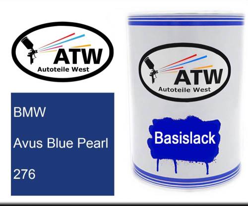 BMW, Avus Blue Pearl, 276: 500ml Lackdose, von ATW Autoteile West.